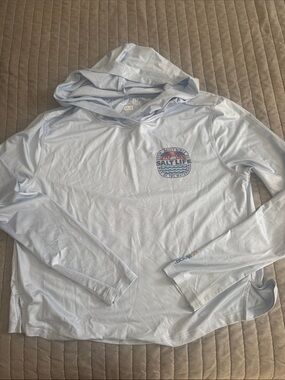 Salt Life Pale Blue Hooded Sun Shirt